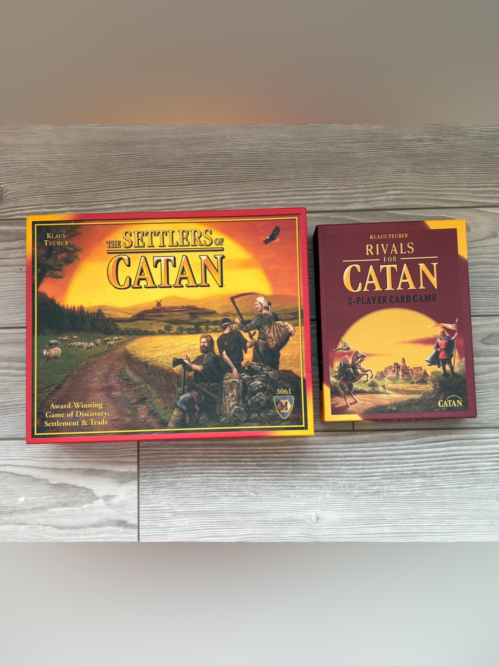 Settlers of Catan Board Game + Rivals for Catan (Sealed Cards) 2-Game Bundle